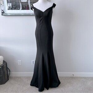 Black Trumpet Style Formal Gown Dress